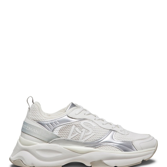 Stuart Weitzman SW TRAINER WHTE/COOL GREY MULTI/COOL GREY - Picture 4 of 7